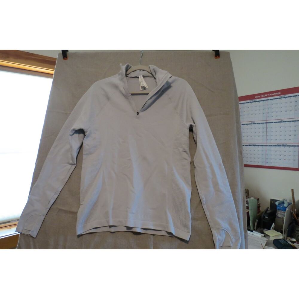 Athleta Light Gray Pullover | Size L | Performance Activewear